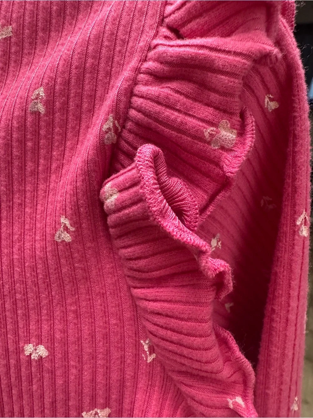 Carter's fuchsia Ribbed Bodysuit & Legging Set with dainty floral
